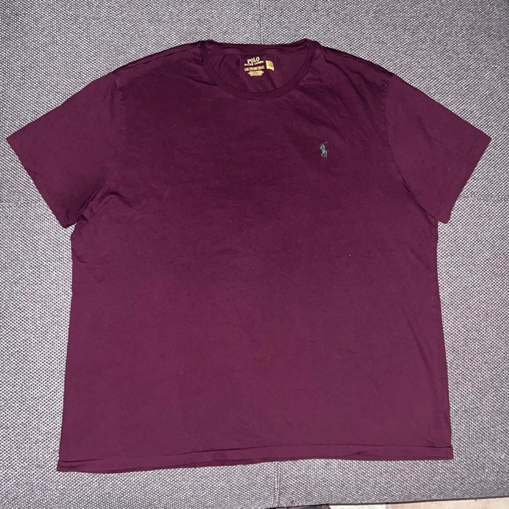 Polo Ralph Lauren Burgundy Short Sleeve T Shirt Size 2XL